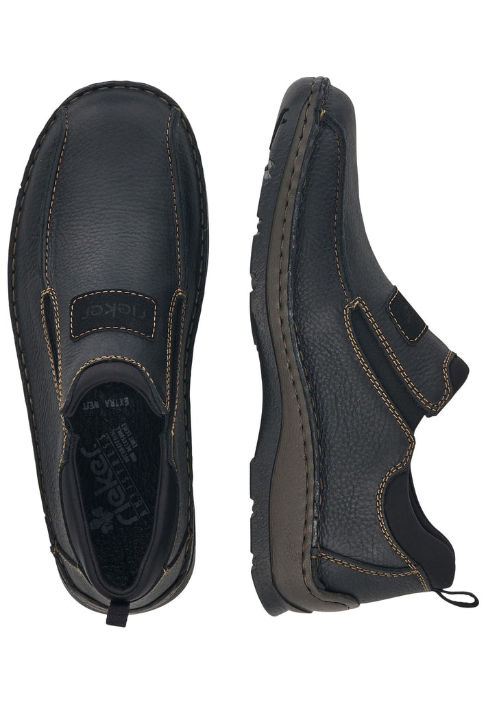 Rieker Slipper Leder Schwarz