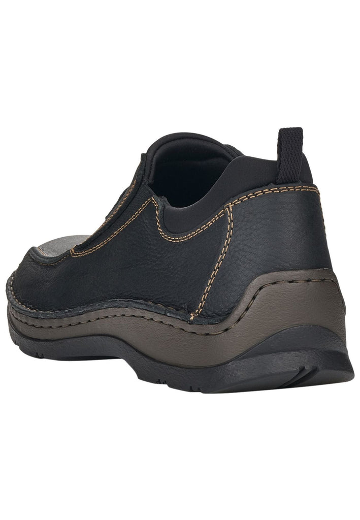 Rieker Slipper Leder Schwarz
