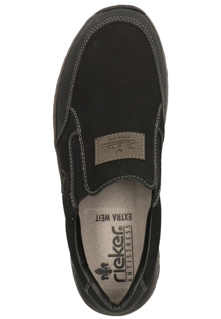 Rieker Slipper Leder Schwarz