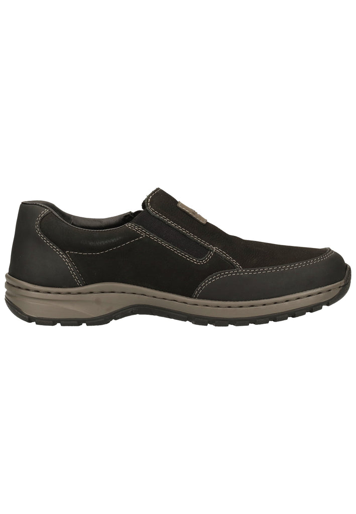 Rieker Slipper Leder Schwarz