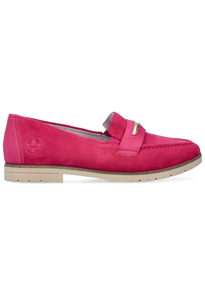 Rieker Slipper Leder/Synthetik Fuchsia