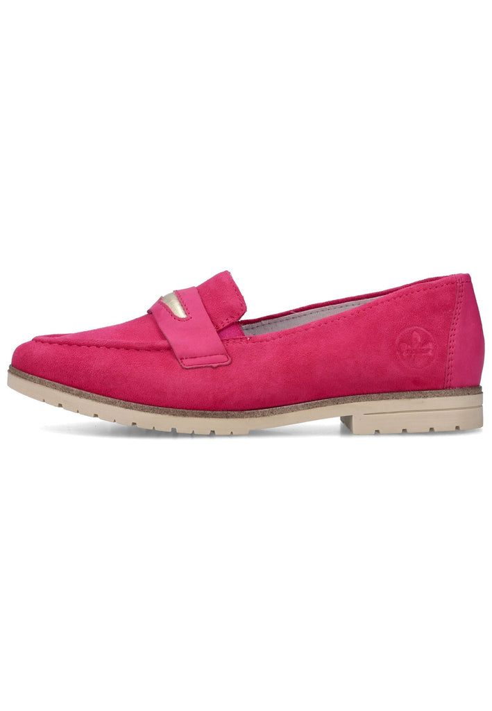 Rieker Slipper Leder/Synthetik Fuchsia