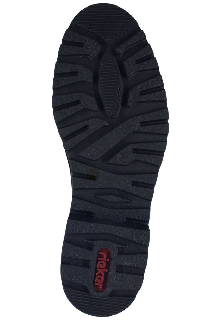 Rieker Slipper Leder/Synthetik Schwarz