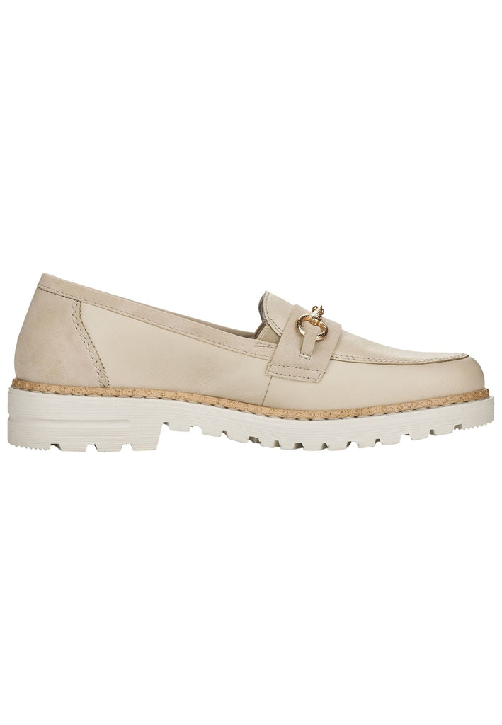 Rieker Slipper Leder/Synthetik Weiß