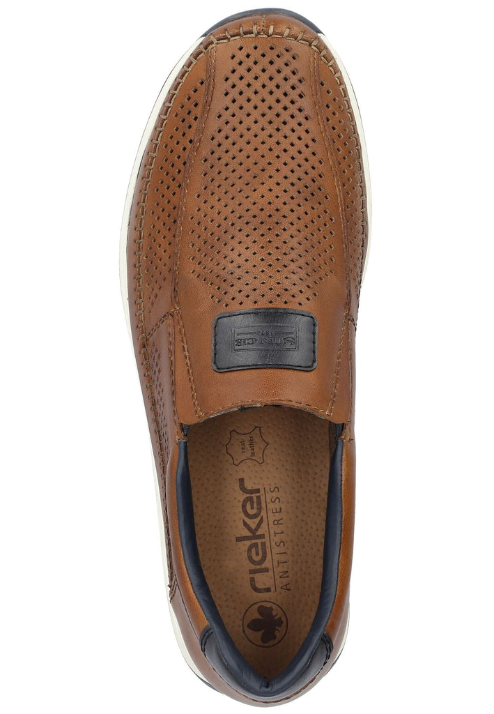 Rieker Slipper Leder Tabacco