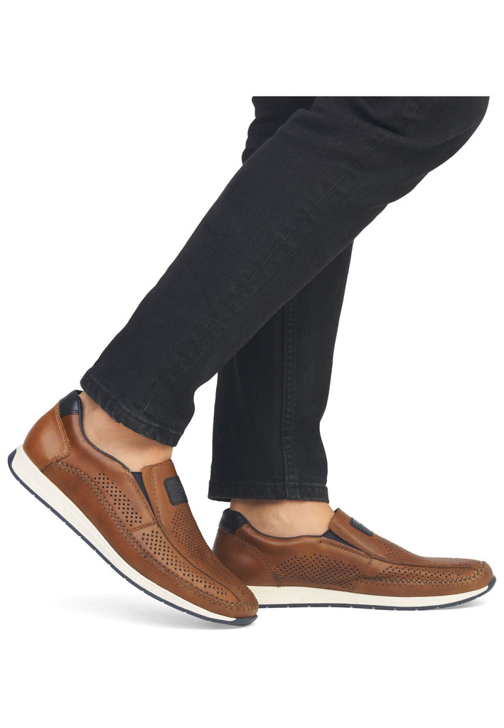 Rieker Slipper Leder Tabacco