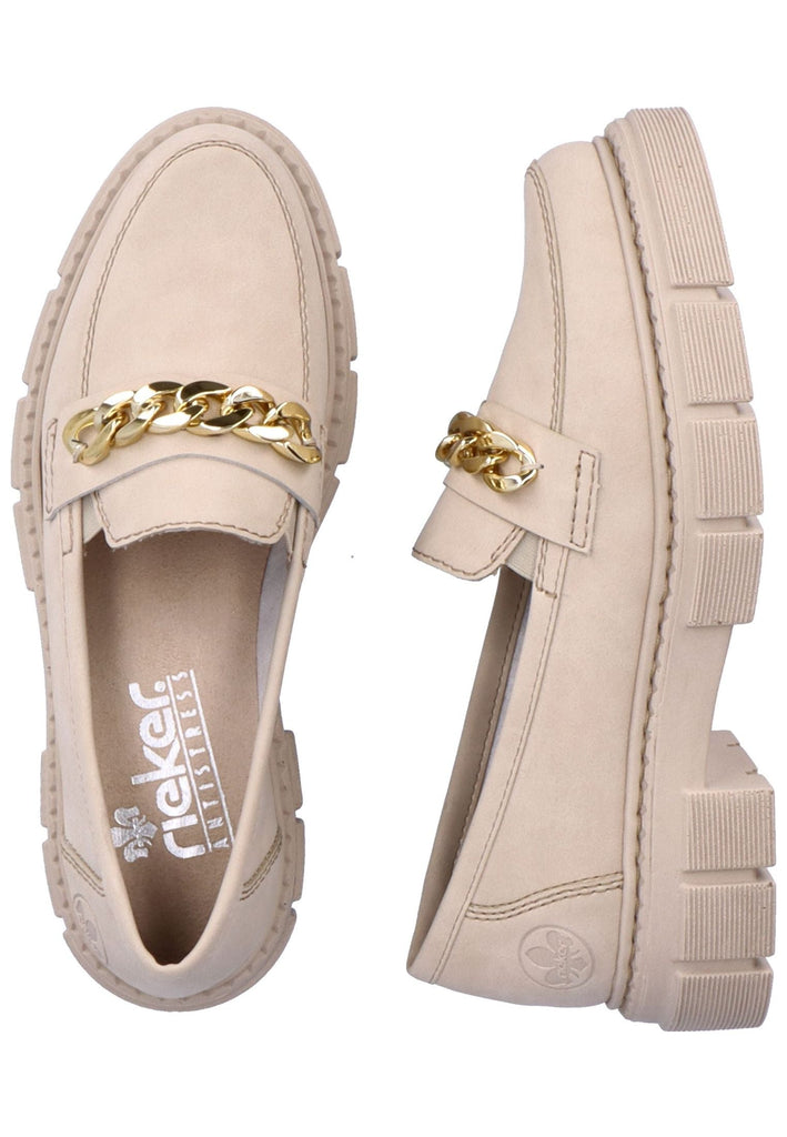 Rieker Slipper Lederimitat Beige