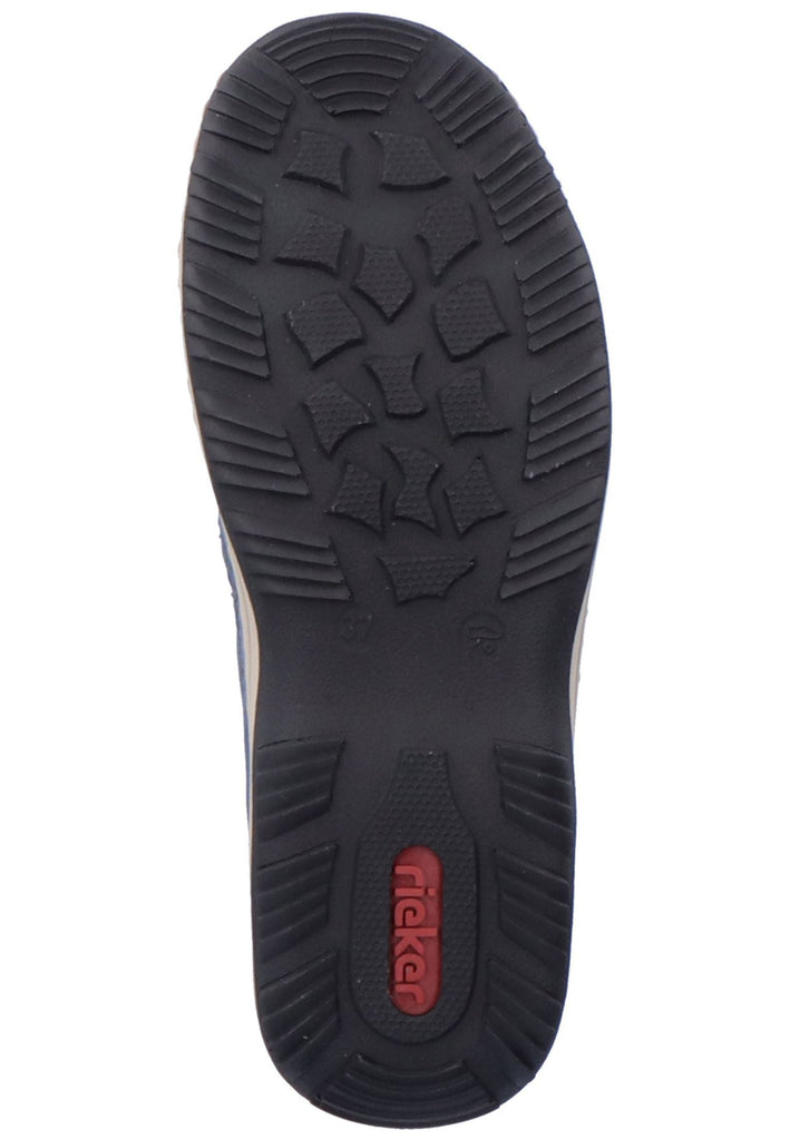 Rieker Slipper Lederimitat Hellblau