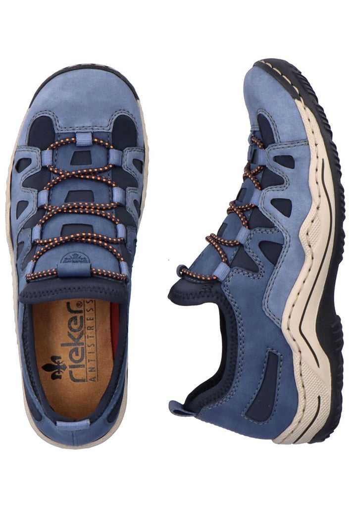 Rieker Slipper Lederimitat Hellblau