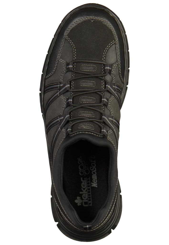 Rieker Slipper Lederimitat Schwarz