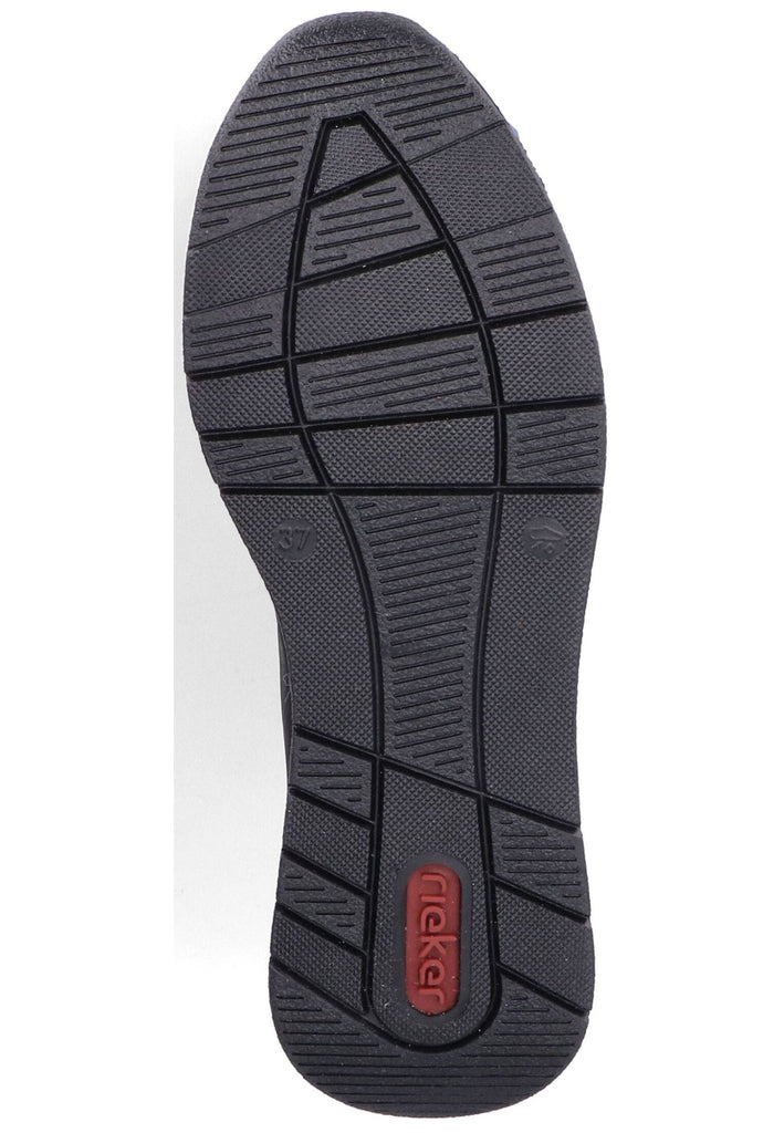 Rieker Slipper Lederimitat Schwarz/Gold