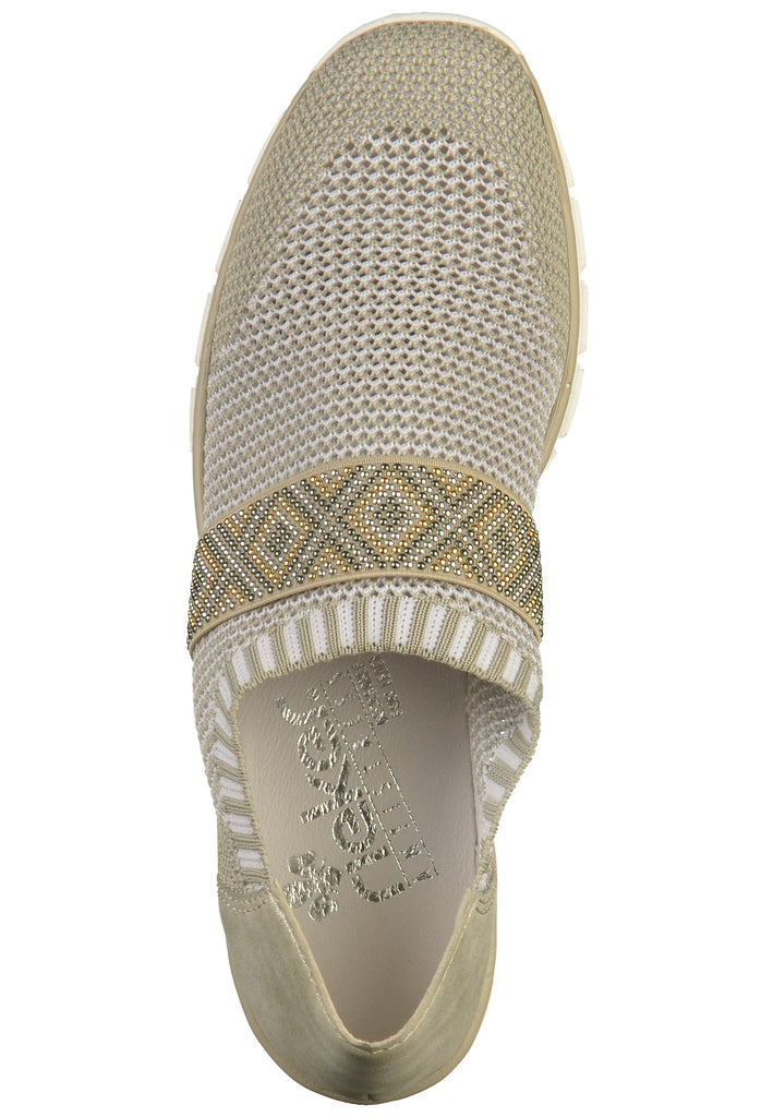 Rieker Slipper Lederimitat/Textil Grau