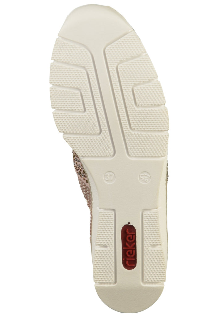 Rieker Slipper Lederimitat/Textil Rosa