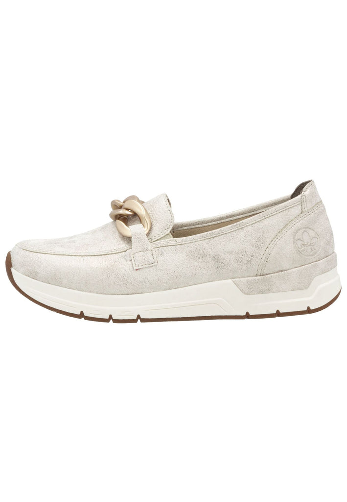 Slipper Rieker Slipper Lederimitat Beige/Gold