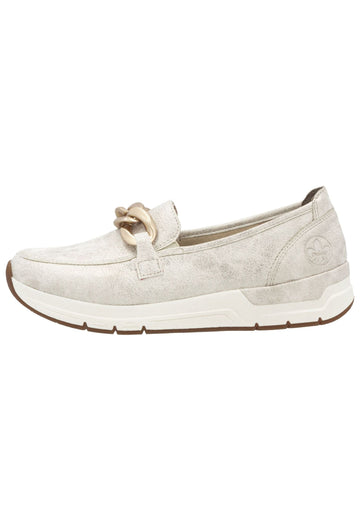 Slipper Rieker Slipper Lederimitat Beige/Gold