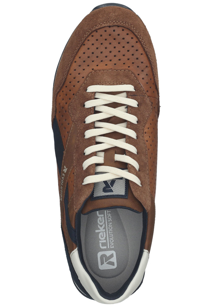 Rieker Sneaker Glattleder Braun/Weiß