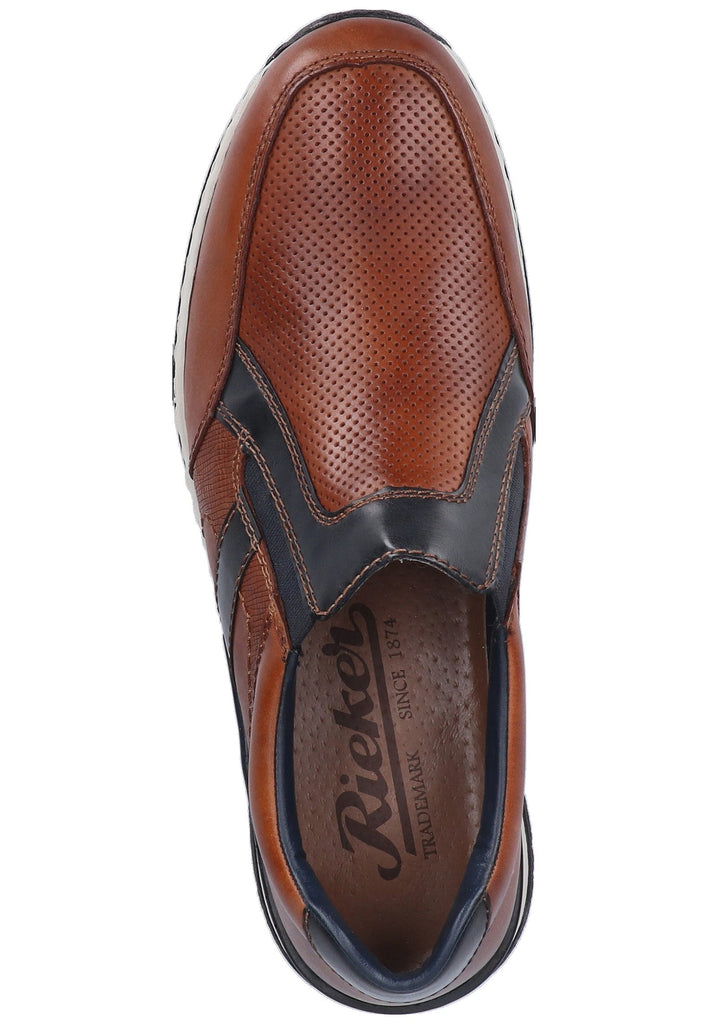 Rieker Sneaker Glattleder Nut/Ocean