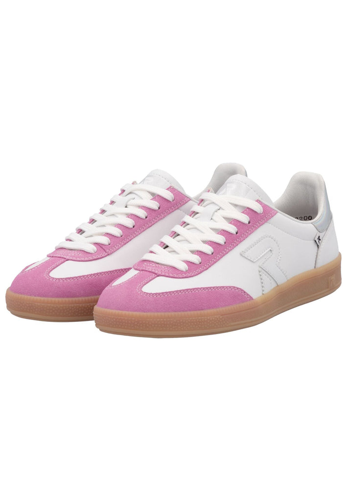 Rieker Sneaker Glattleder Pink/Weiß