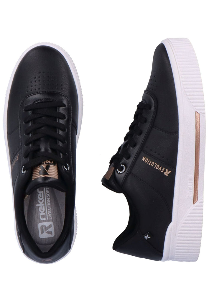 Rieker Sneaker Glattleder Schwarz