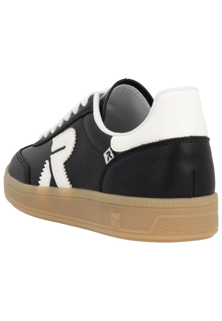 Rieker Sneaker Glattleder Schwarz/Weiß