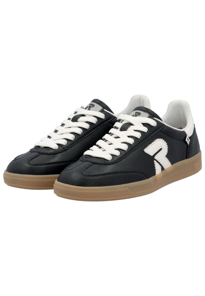 Rieker Sneaker Glattleder Schwarz/Weiß