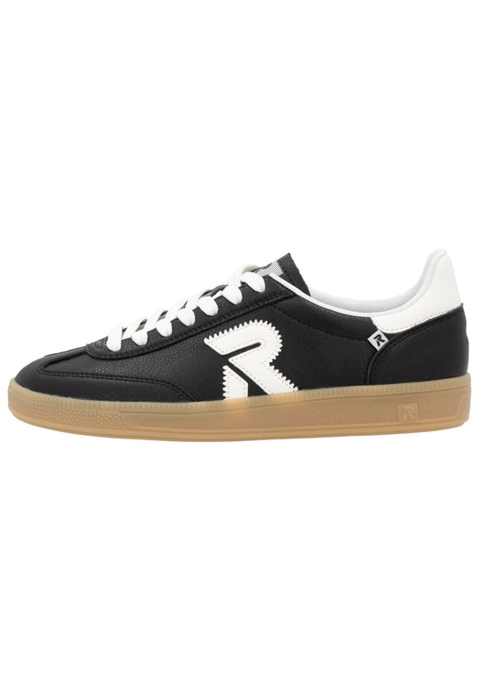 Rieker Sneaker Glattleder Schwarz/Weiß