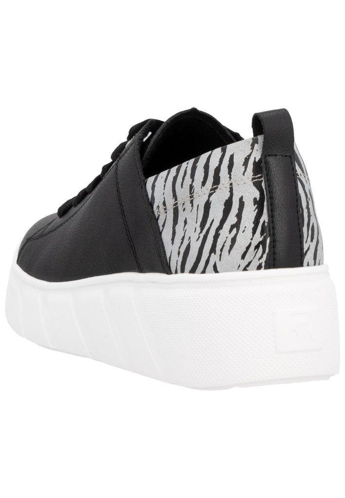 Rieker Sneaker Glattleder Schwarz/Weiß