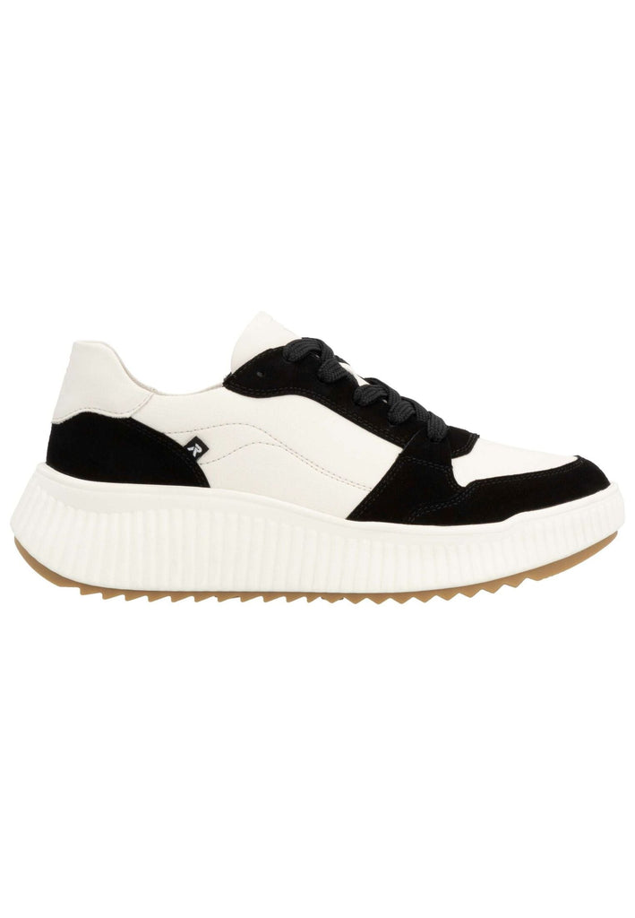 Rieker Sneaker Glattleder Schwarz/Weiß