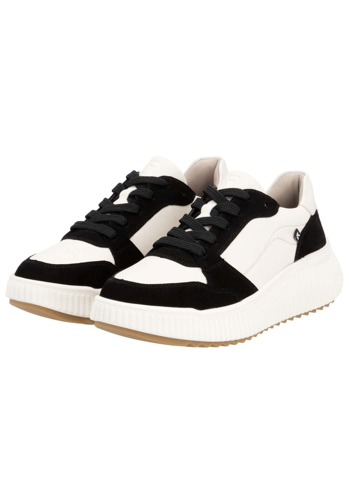 Rieker Sneaker Glattleder Schwarz/Weiß