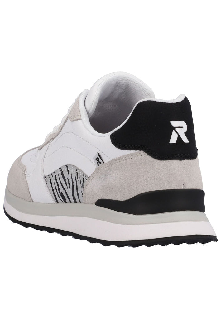 Rieker Sneaker Glattleder Schwarz/Weiß