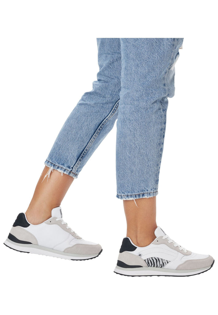 Rieker Sneaker Glattleder Schwarz/Weiß