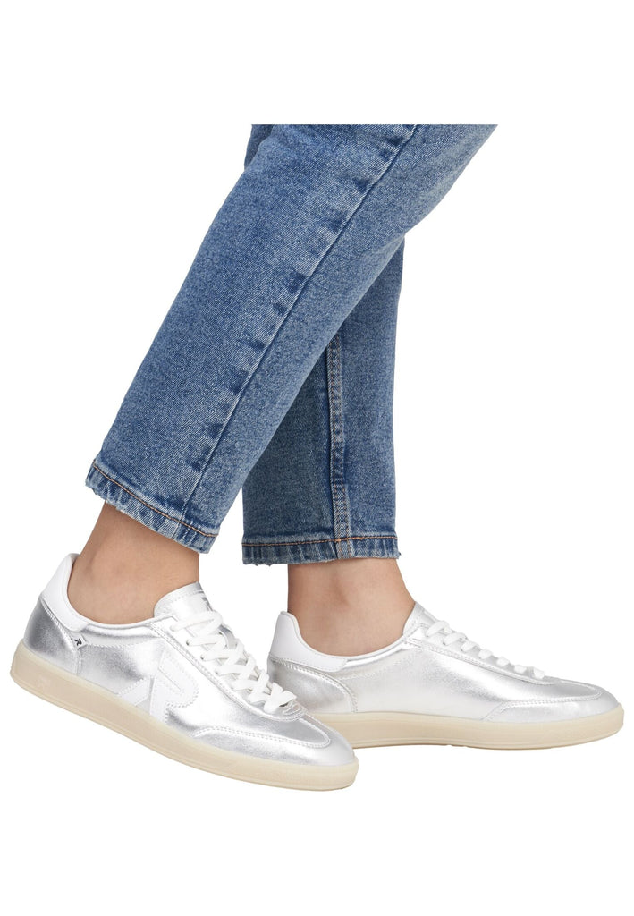 Rieker Sneaker Glattleder Silber/Weiß