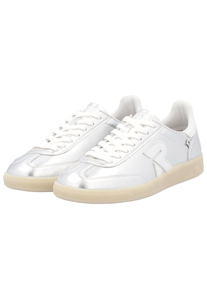 Rieker Sneaker Glattleder Silber/Weiß
