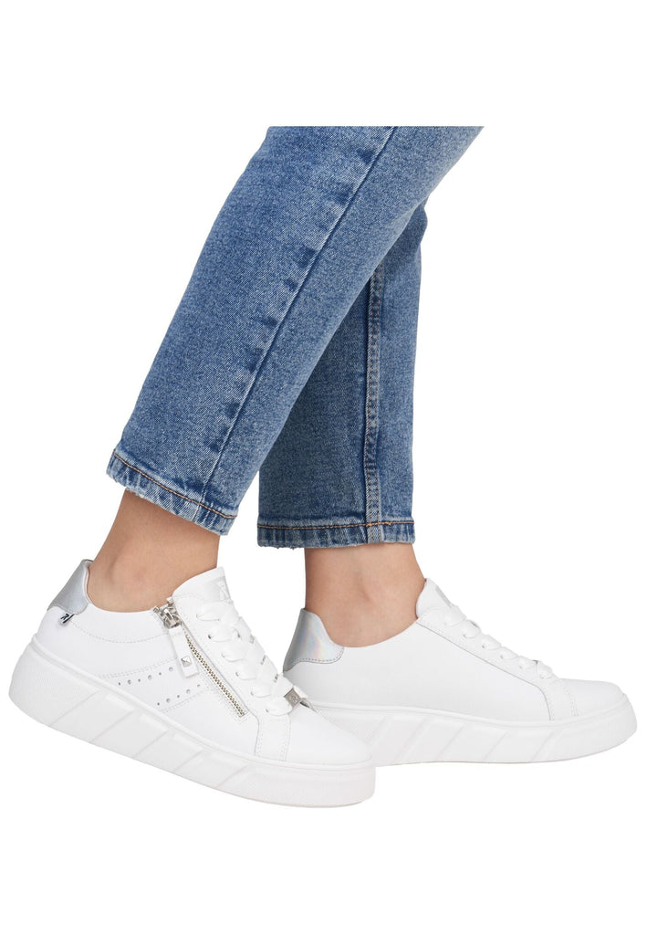Rieker Sneaker Glattleder Weiß