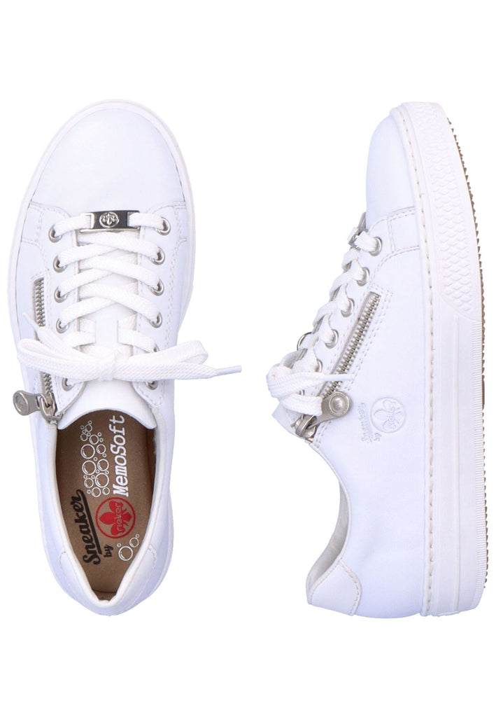 Rieker Sneaker Glattleder Weiß