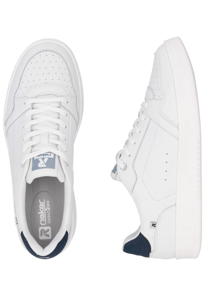 Rieker Sneaker Glattleder Weiß/Blau