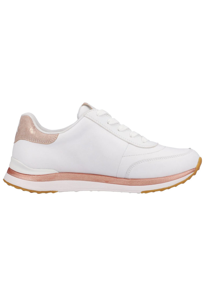 Rieker Sneaker Glattleder Weiß/Rosa