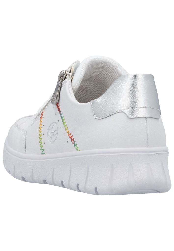 Rieker Sneaker Glattleder Weiß/Silber