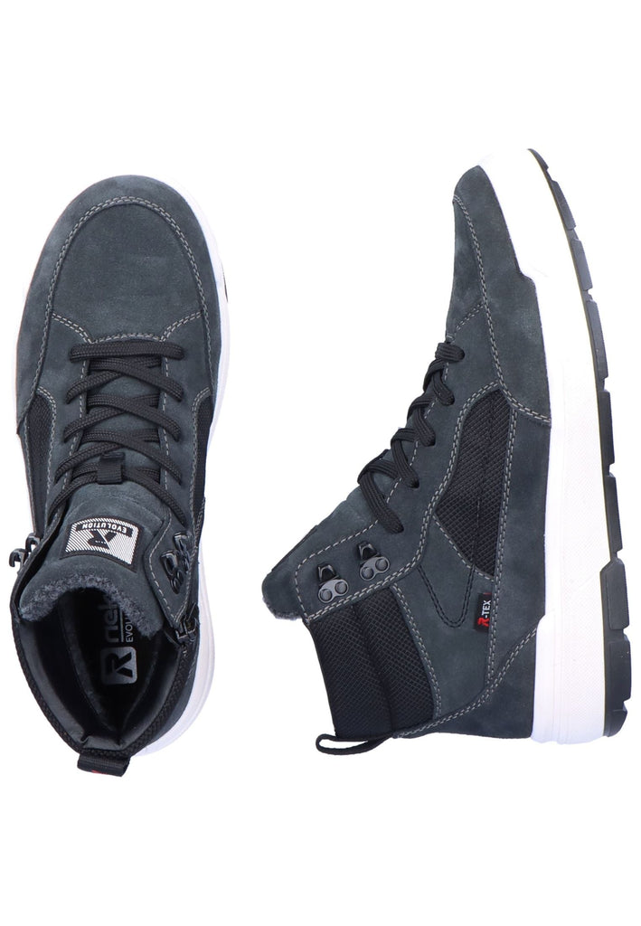 Rieker Sneaker Leder Grau/Schwarz