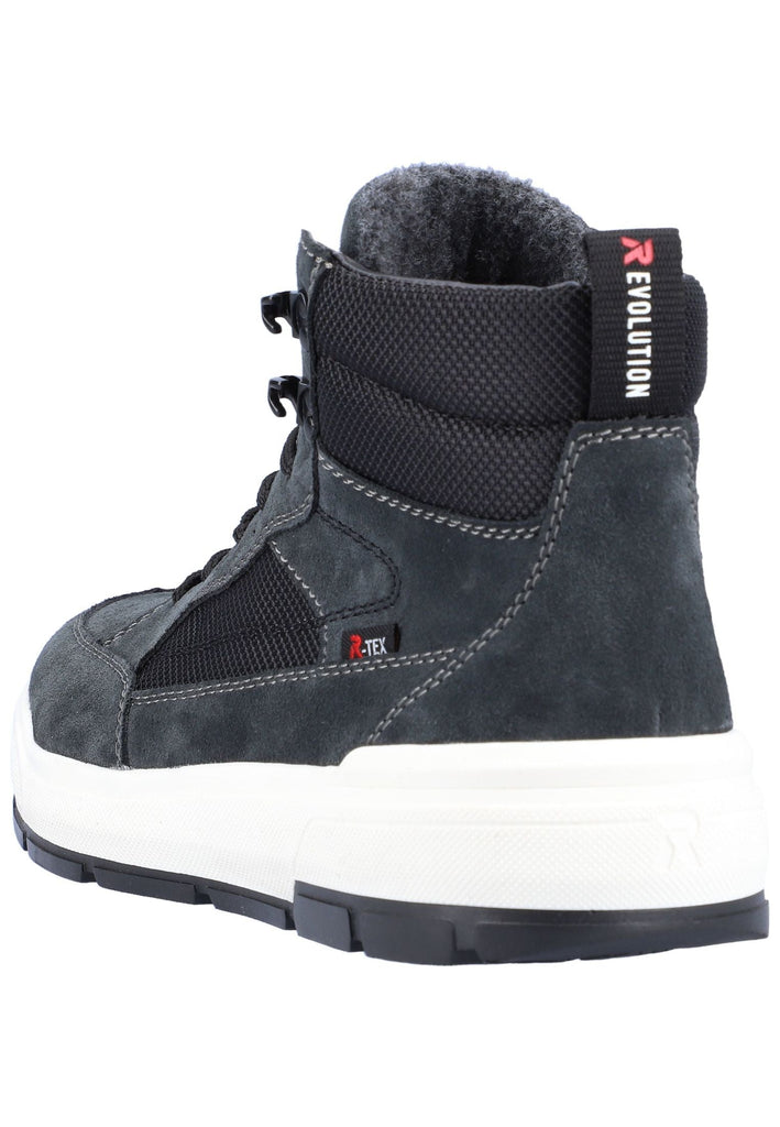 Rieker Sneaker Leder Grau/Schwarz
