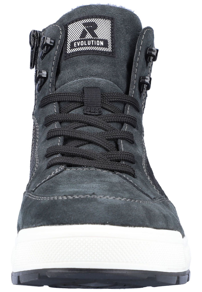 Rieker Sneaker Leder Grau/Schwarz