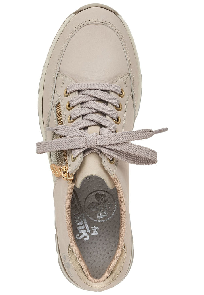 Rieker Sneaker Leder/Synthetik Beige/Gold
