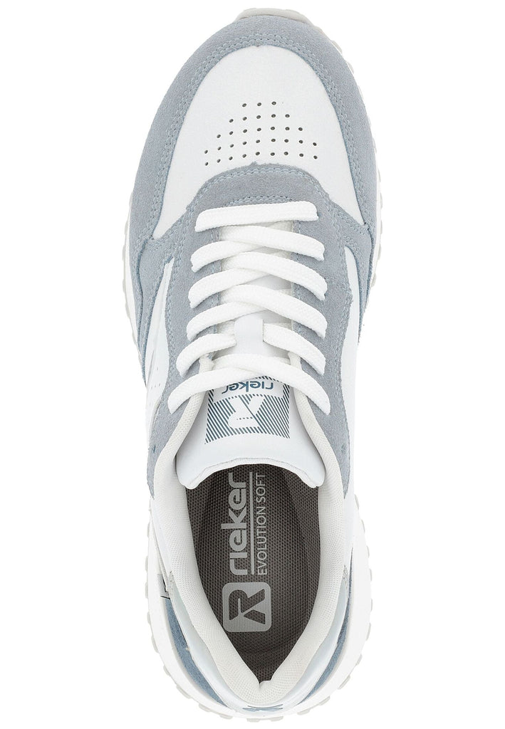 Rieker Sneaker Leder/Synthetik Blau/Weiß