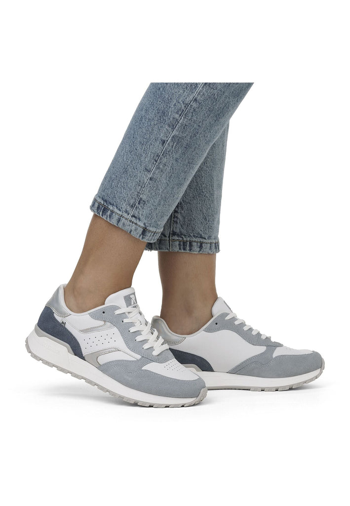Rieker Sneaker Leder/Synthetik Blau/Weiß