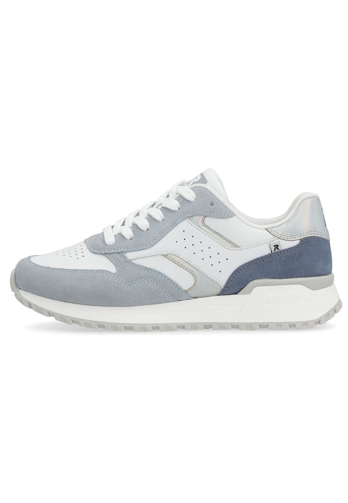 Rieker Sneaker Leder/Synthetik Blau/Weiß