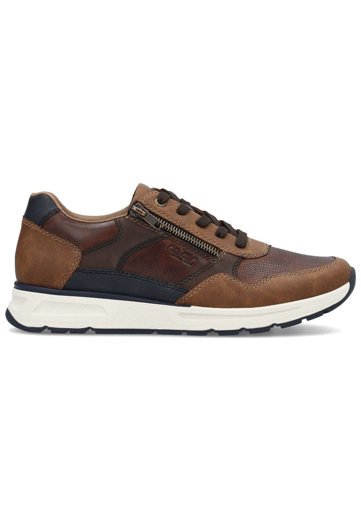 Rieker Sneaker Leder/Synthetik Braun/Blau