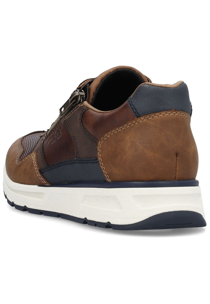 Rieker Sneaker Leder/Synthetik Braun/Blau