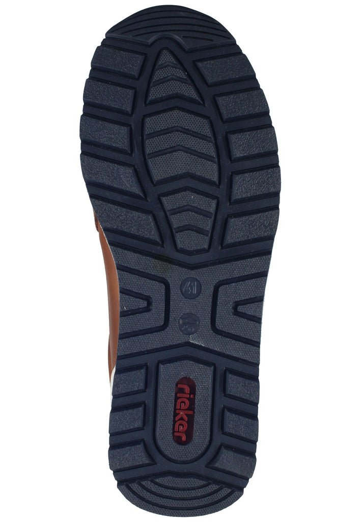 Rieker Sneaker Leder/Synthetik Braun/Blau