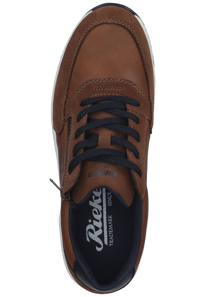 Rieker Sneaker Leder/Synthetik Braun/Blau