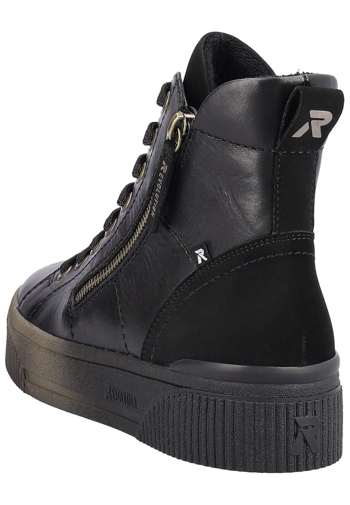 Rieker Sneaker Leder/Synthetik Schwarz